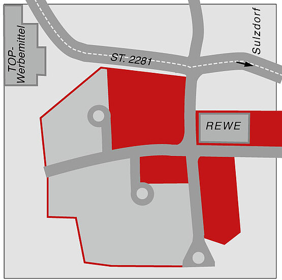 Karte vom Gewerbegebiet Lehmgrube