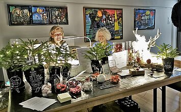 Bild von einem Verkaufsstand des Kunsthandwerks 