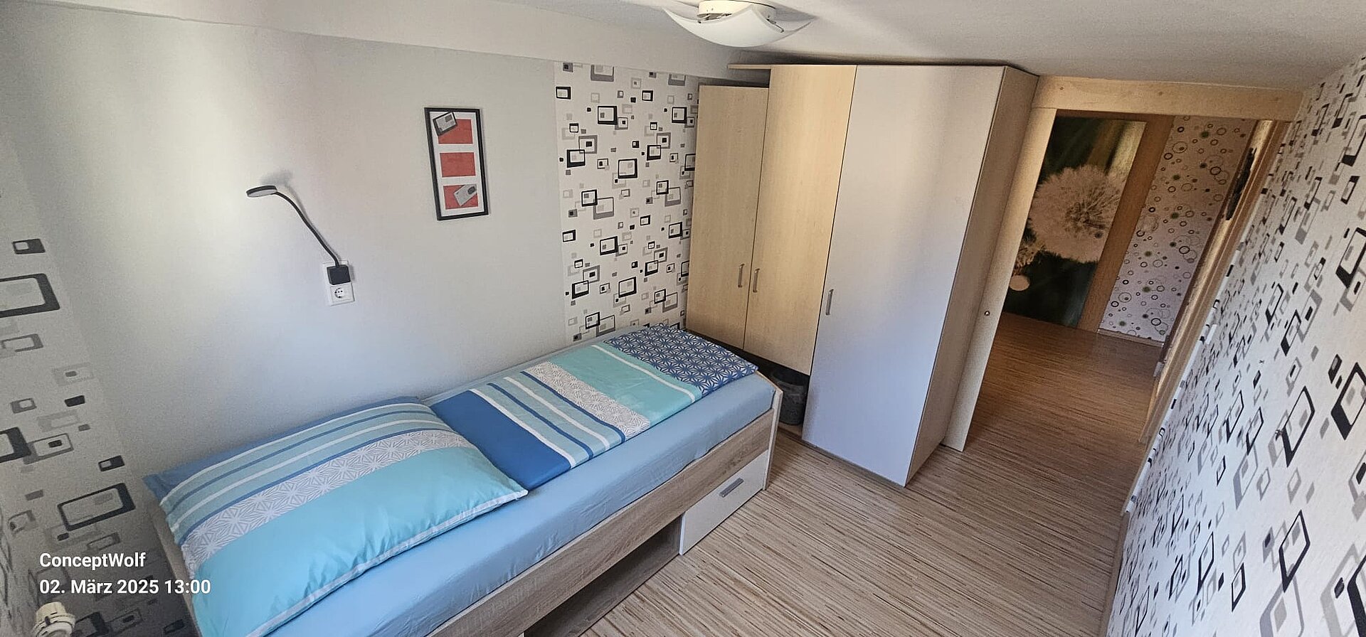 Schlafzimmer mit Einzelbett