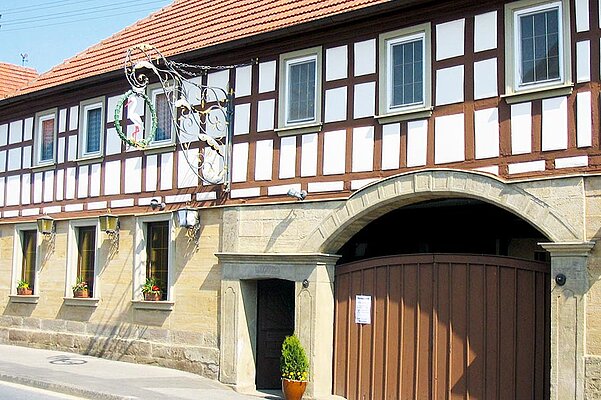 Außenansicht des Gasthauses Storchen